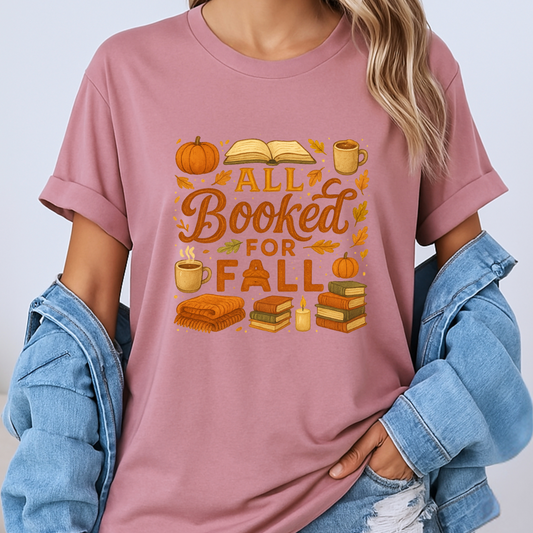 📚🍁 All Booked for Fall Tee 🍂☕
 100% Organic cotton