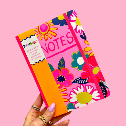 🌈 Floral A5 Notebook | Colourful Lined Journal 💖✨