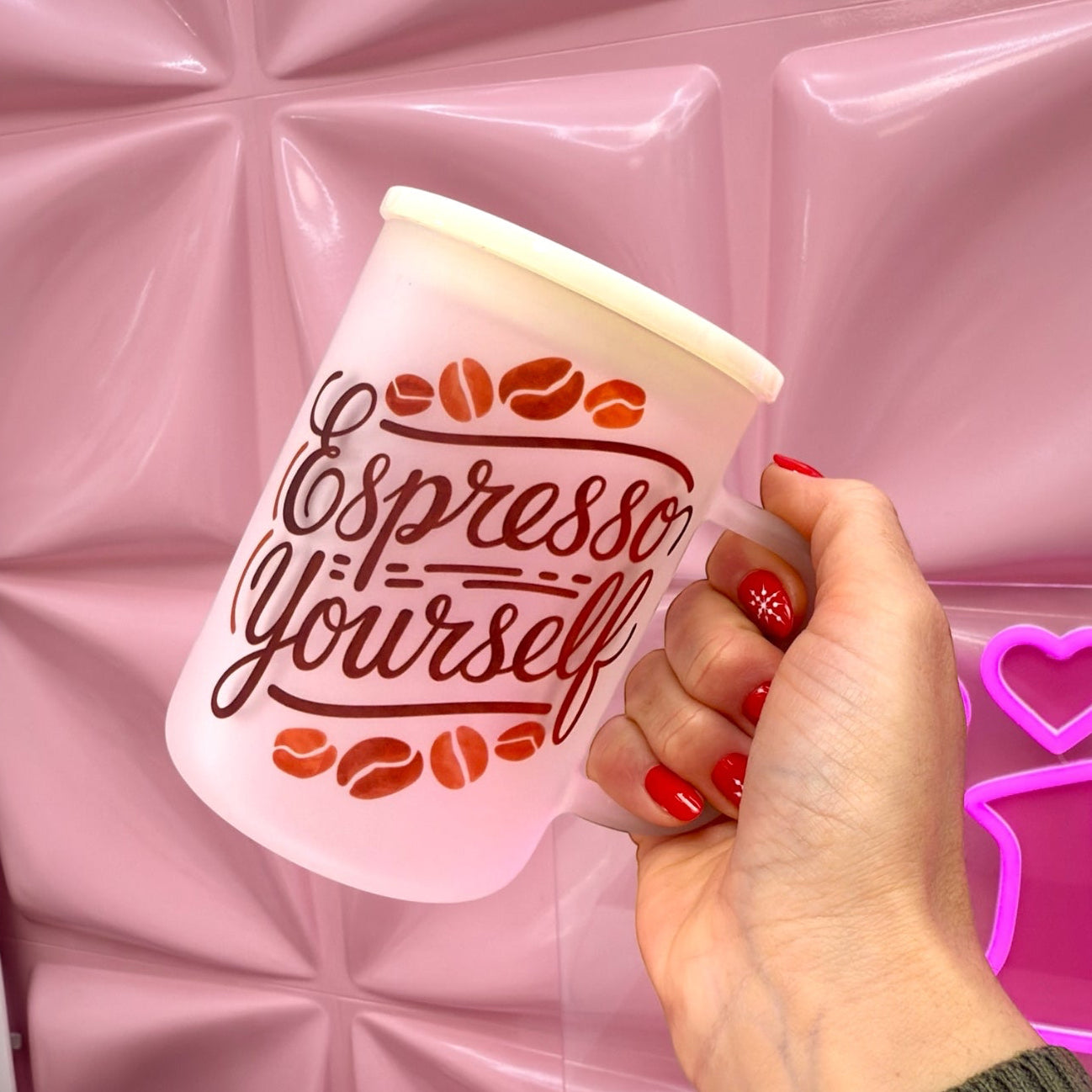 ☕ Espresso Yourself Frosted Mug | 16oz ✨