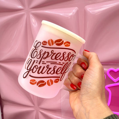 ☕ Espresso Yourself Frosted Mug | 16oz ✨