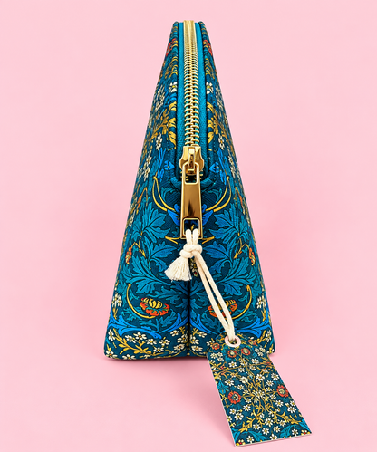 💙William Morris Golden Lily Cosmetic Bag 🌼✨
