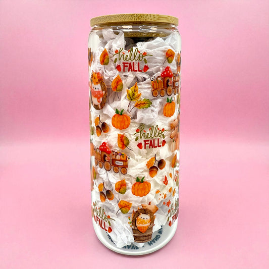 🍂🦔 Hello Fall Hedgehog Cup – 20oz