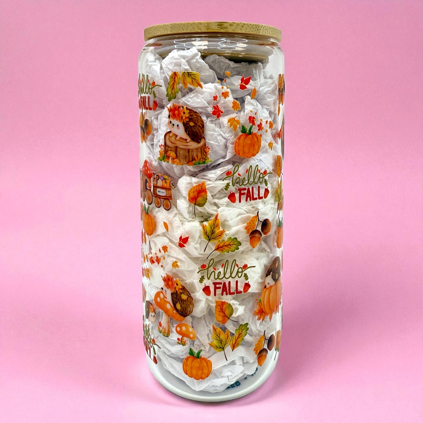 🍂🦔 Hello Fall Hedgehog Cup – 20oz