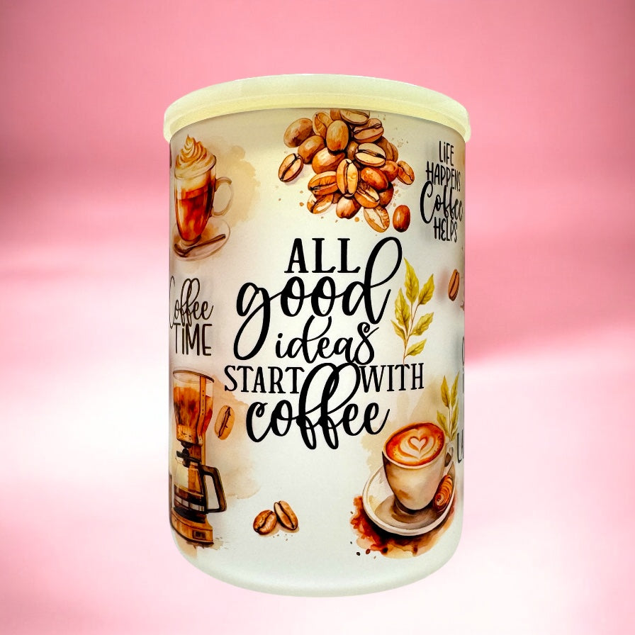 Coffee Lover’s Dream 16oz Frosted Mug ☕️❤️ – With Lid & Straw 🥤✨