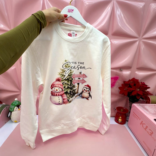 🎀 Pink North Pole 💖 Organic Cotton Sweatshirt