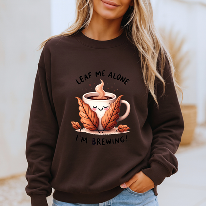 🍂☕ Leaf Me Alone, I’m Brewing 😌✨
🧡Cotton Sweatshirt