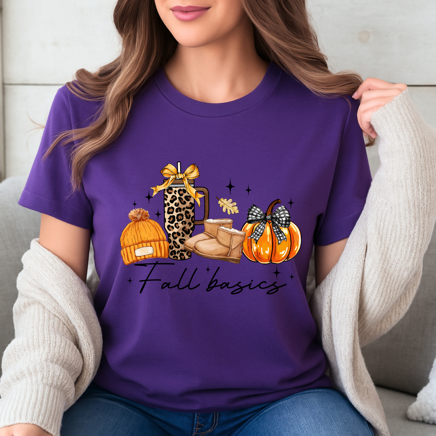 (🍁🎃 Fall Basics Vibes ☕🧣
 Tee 🍁☕100% Organic cotton