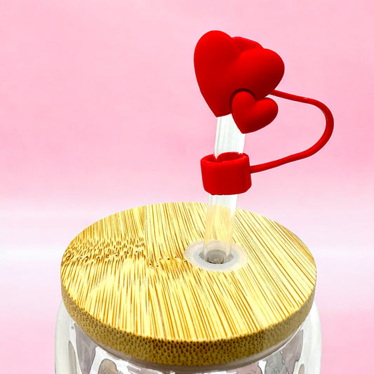 ❤️ Double Heart Straw Topper – Add Love to Every Sip! ❤️