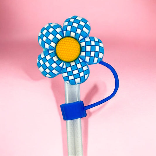 Blue Daisy Straw Topper