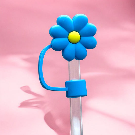 Blue Daisy Straw Topper