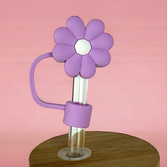 Purple Daisy Straw Topper