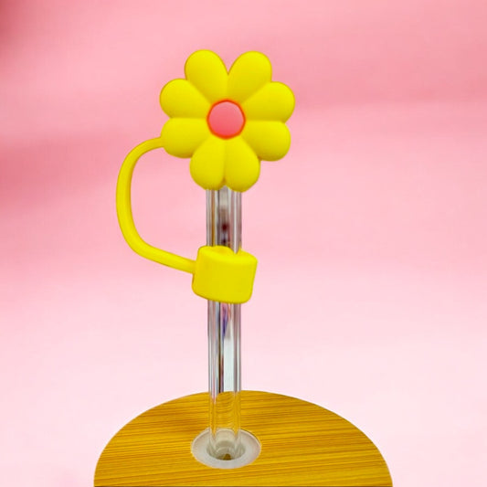 Yellow Daisy Straw Topper