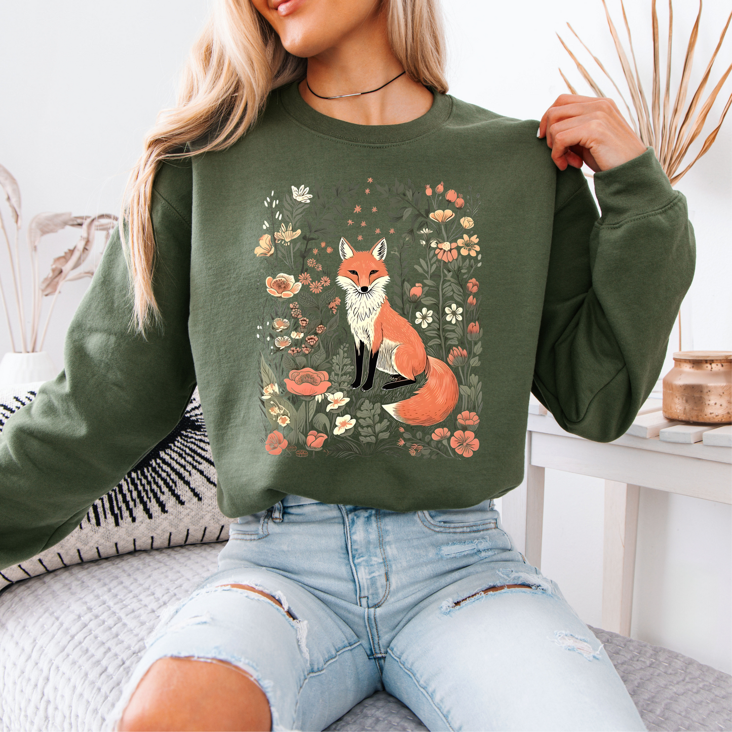 🦊🍁 Woodland Fox Cotton Sweatshirt✨