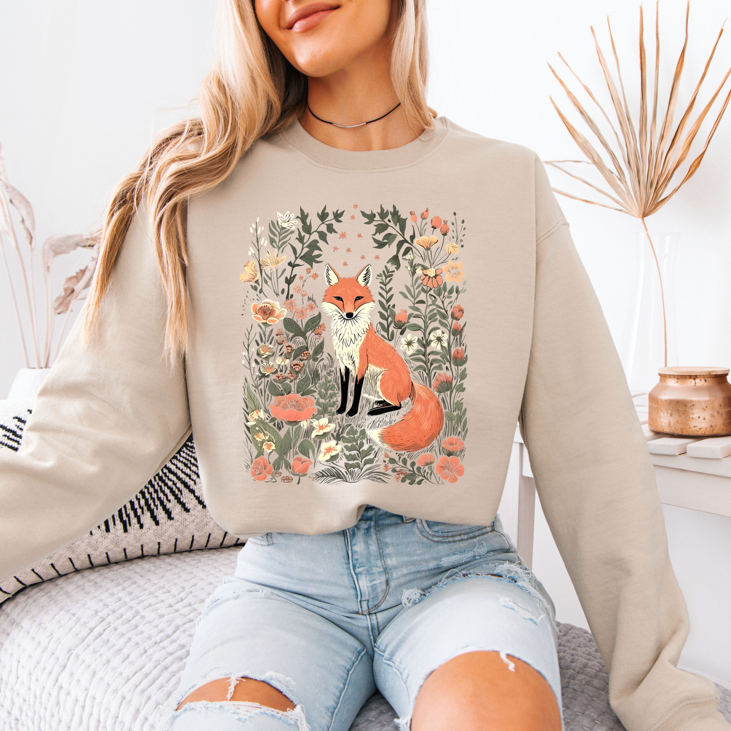 🦊🍁 Woodland Fox Cotton Sweatshirt✨