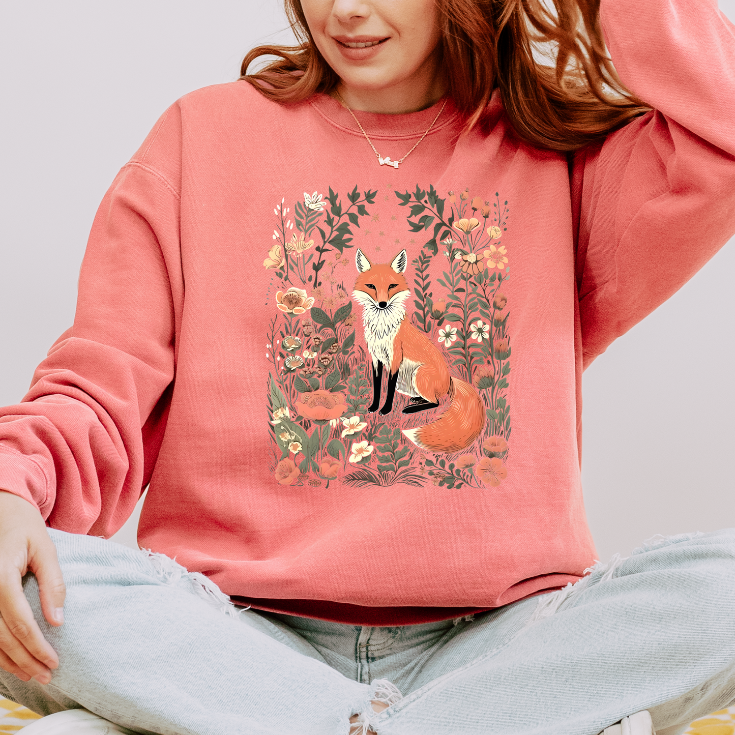 🦊🍁 Woodland Fox Cotton Sweatshirt✨