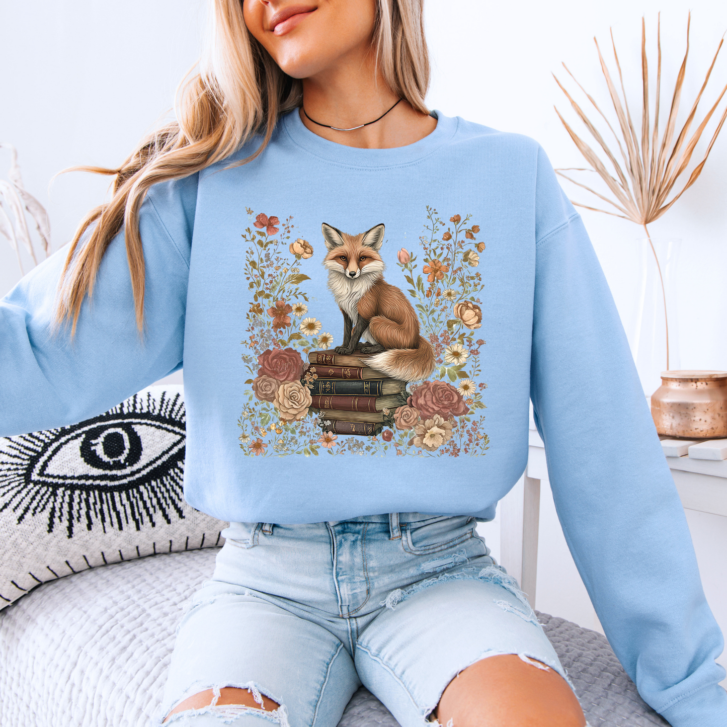 🦊🌹 Bookish Fox Cotton Sweatshirt✨