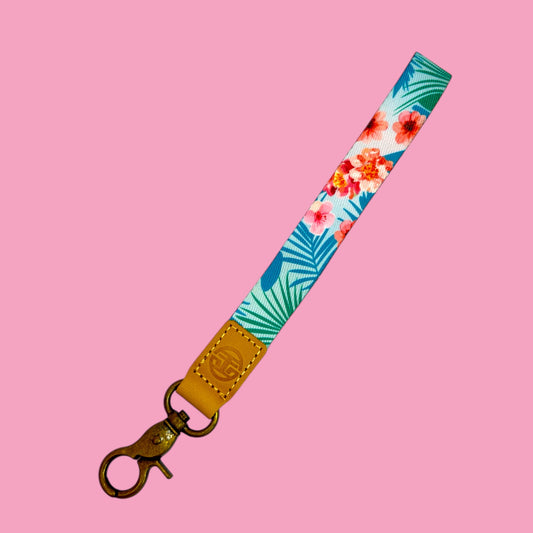 Tropical Bloom Wristlet Keychain 🌺🌴