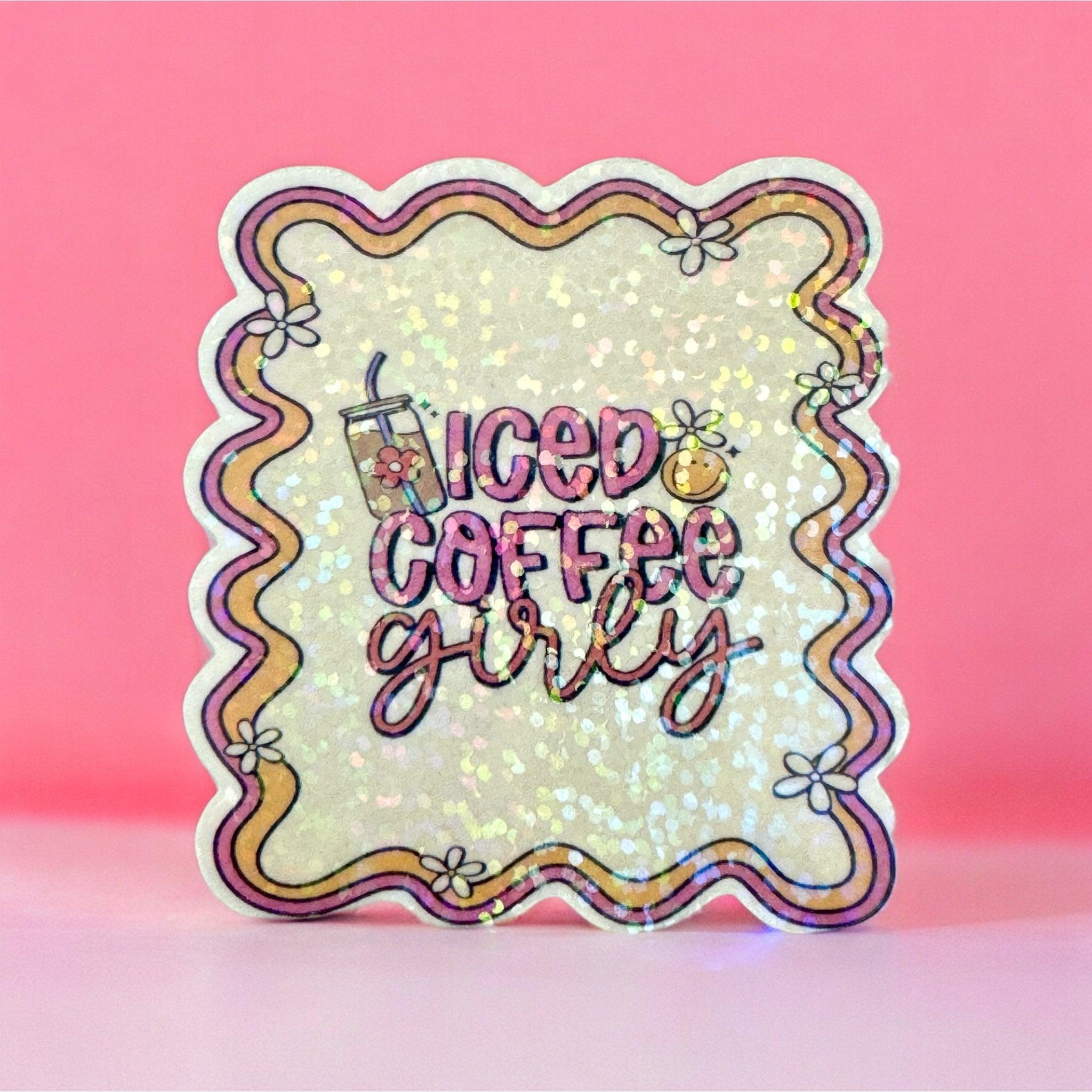 Vinyl Sticker Iced Coffee Girly