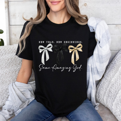 ✨New Year New Beginnings Same Amazing God 100% Organic Cotton T-Shirt