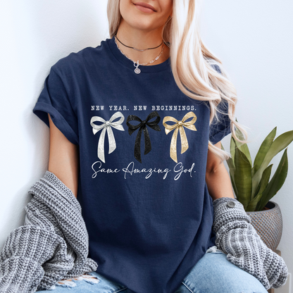 ✨New Year New Beginnings Same Amazing God 100% Organic Cotton T-Shirt
