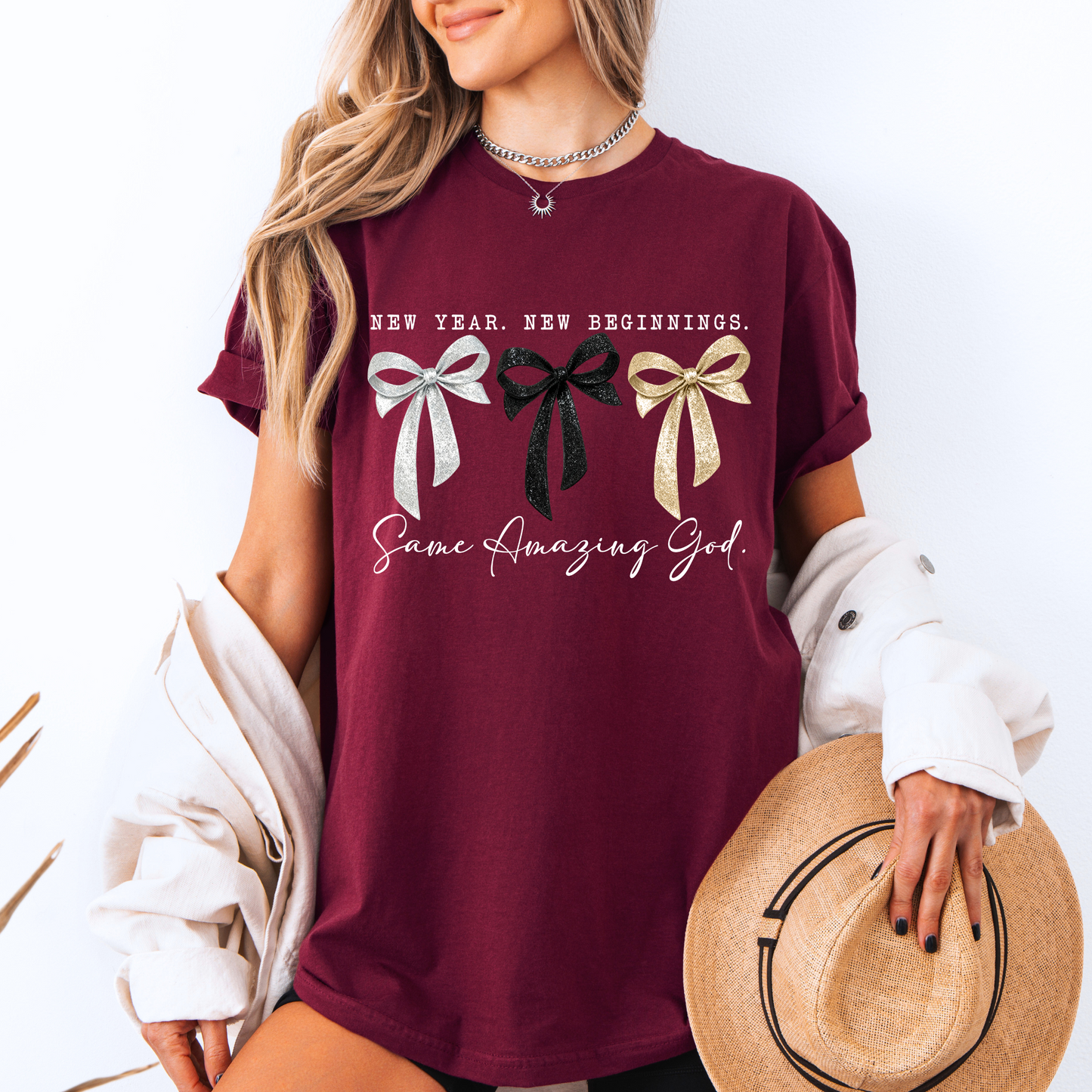 ✨New Year New Beginnings Same Amazing God 100% Organic Cotton T-Shirt