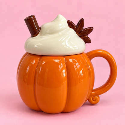 🎃 Pumpkin Spice 14oz Mug with Lid 🍂☕️