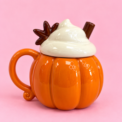 🎃 Pumpkin Spice 14oz Mug with Lid 🍂☕️