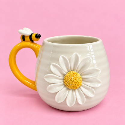 🌼 Busy Bee Daisy 16oz Mug 🐝💛