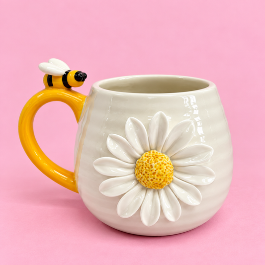 🌼 Busy Bee Daisy 16oz Mug 🐝💛