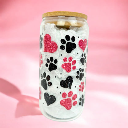Dog Mum 16oz (455ml) Iced Coffee Glass Cup