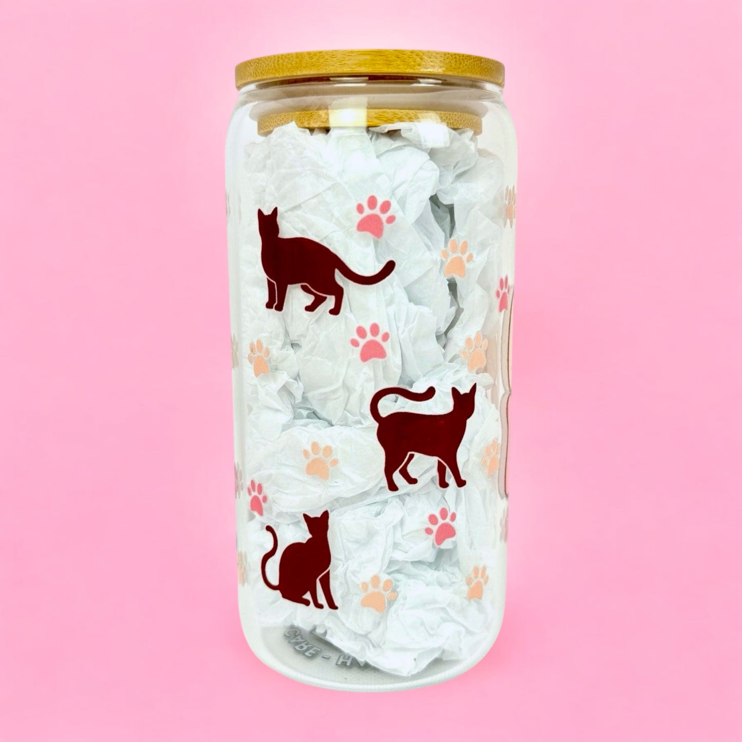Cat Mum 16oz (455ml) Iced Coffee Glass Cup