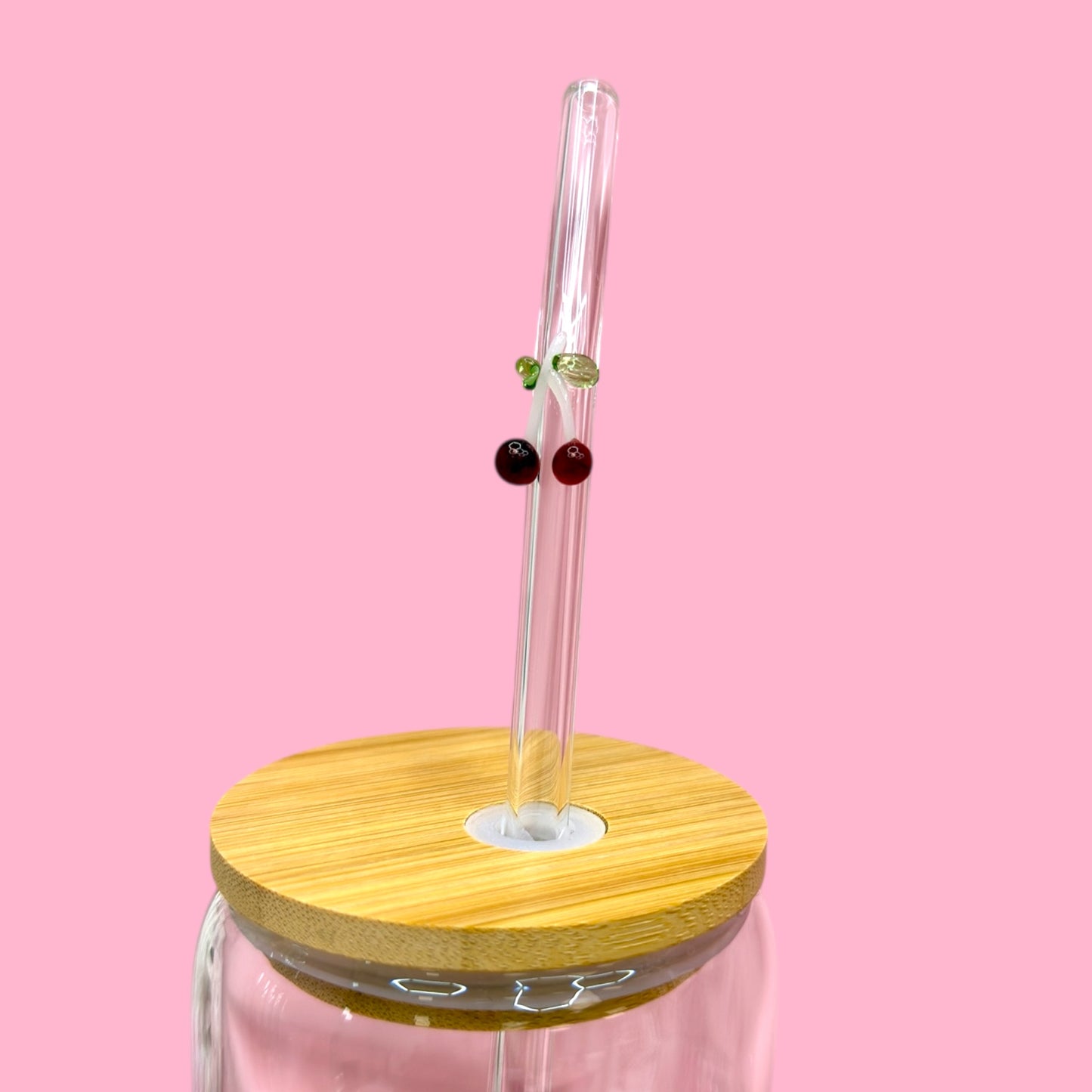✨ Cherry Blossom Glass Straw 🌿🍒