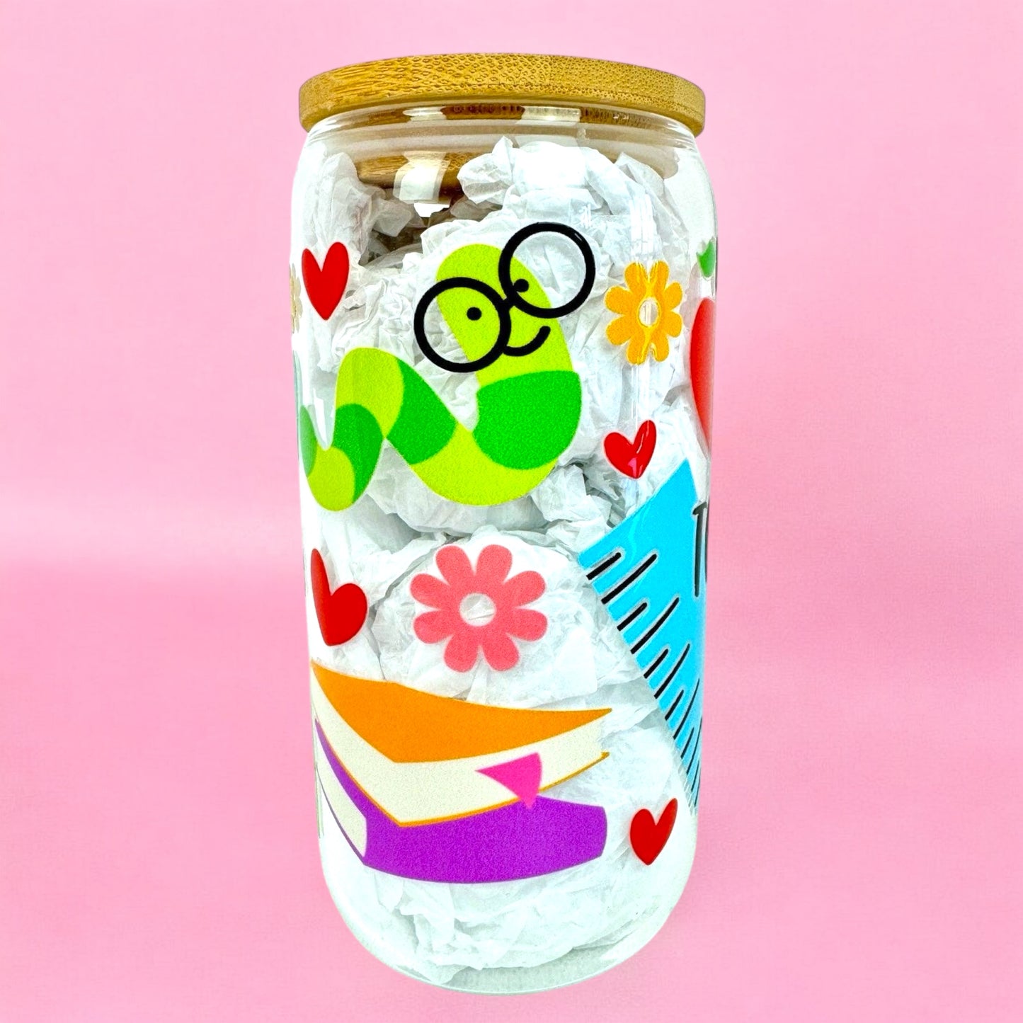 Best Teacher Ever 16oz (455ml) Iced Coffee Glass Cup