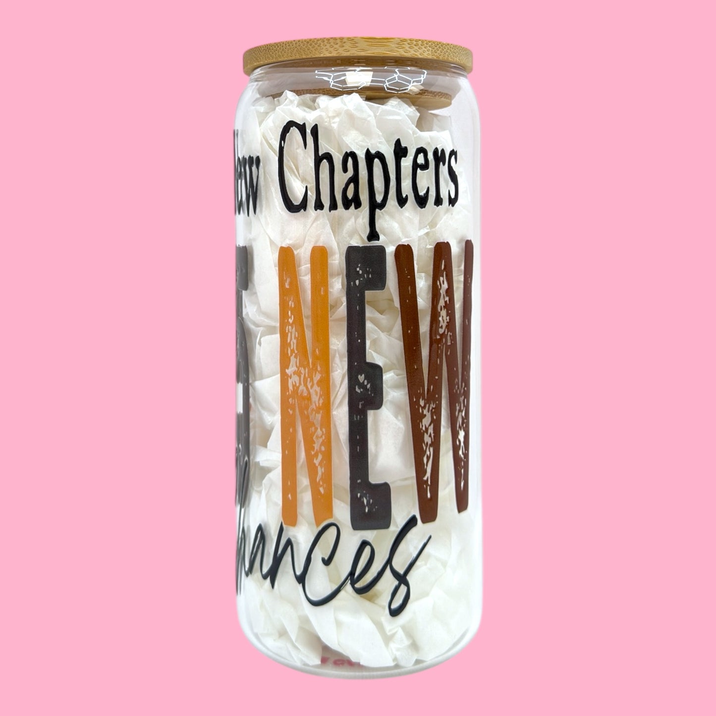 📖✨ New Chapters 365 Chances 20oz Glass Cup ✨📖