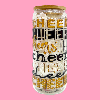 ✨🥂 Cheers 20oz Glass Cup 🥂✨