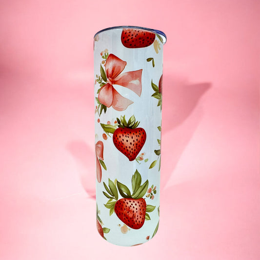 🍓Strawberry & Bows 20oz Tumbler🎀
