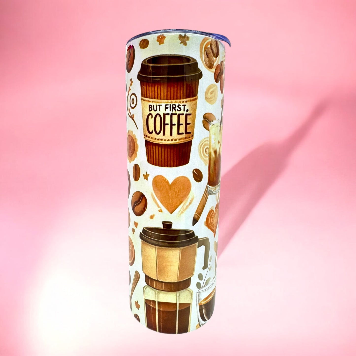 ☕ But First, Coffee – 20oz Tumbler 💛
