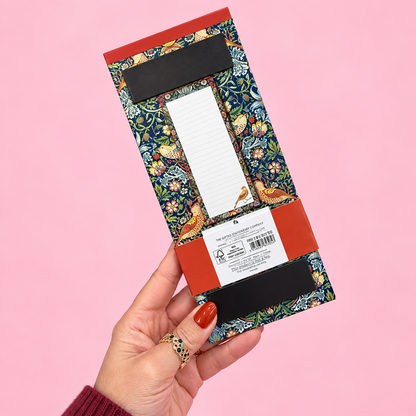 🍓 William Morris Strawberry Thief Magnetic Shopping List 🍓
