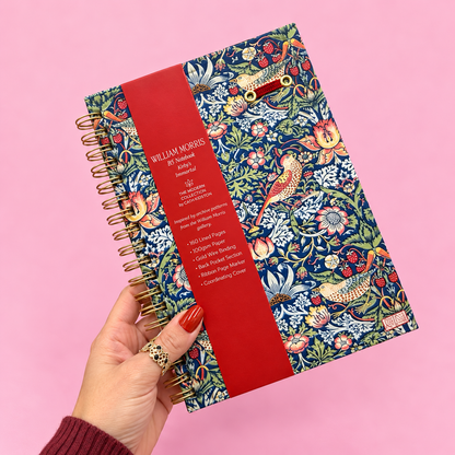 🍓 William Morris Strawberry Thief A5 Organiser Notebook 🍓