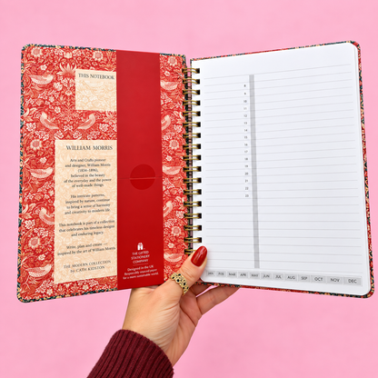 🍓 William Morris Strawberry Thief A5 Organiser Notebook 🍓