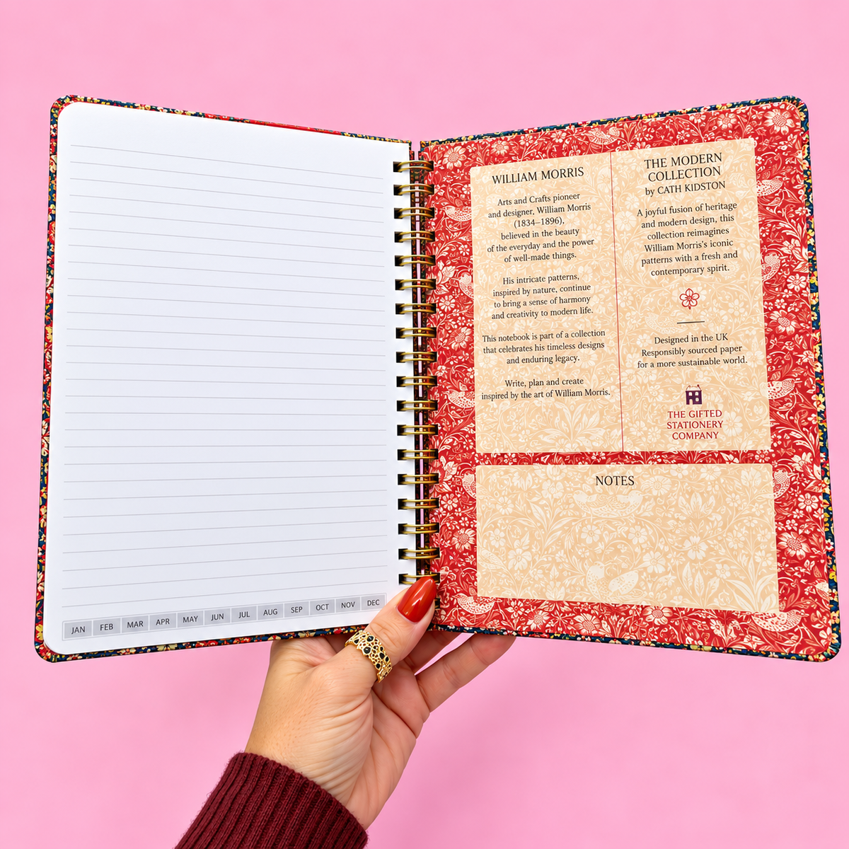 🍓 William Morris Strawberry Thief A5 Organiser Notebook 🍓
