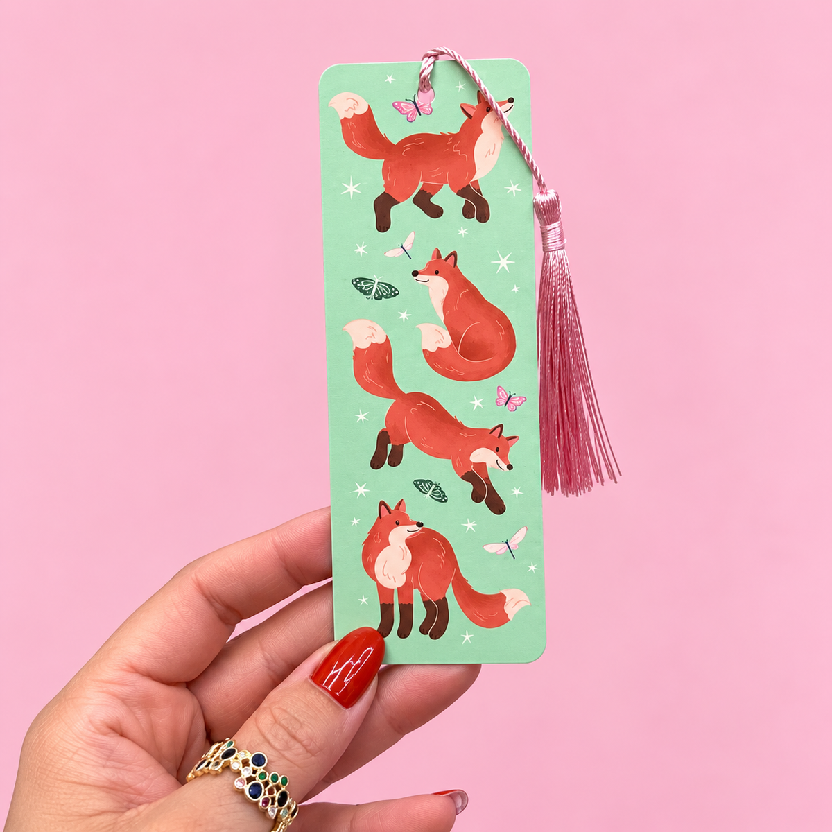 🦊 Woodland Fox Bookmark with Tassel 🌿📚