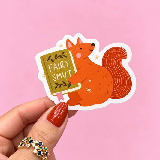 🦊 Fairy Smut Fox Vinyl Sticker 📚✨