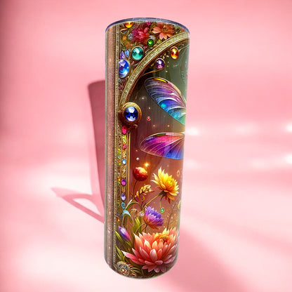 🌈✨ “Enchanted Dragonfly” 20oz Tumbler ✨🌸