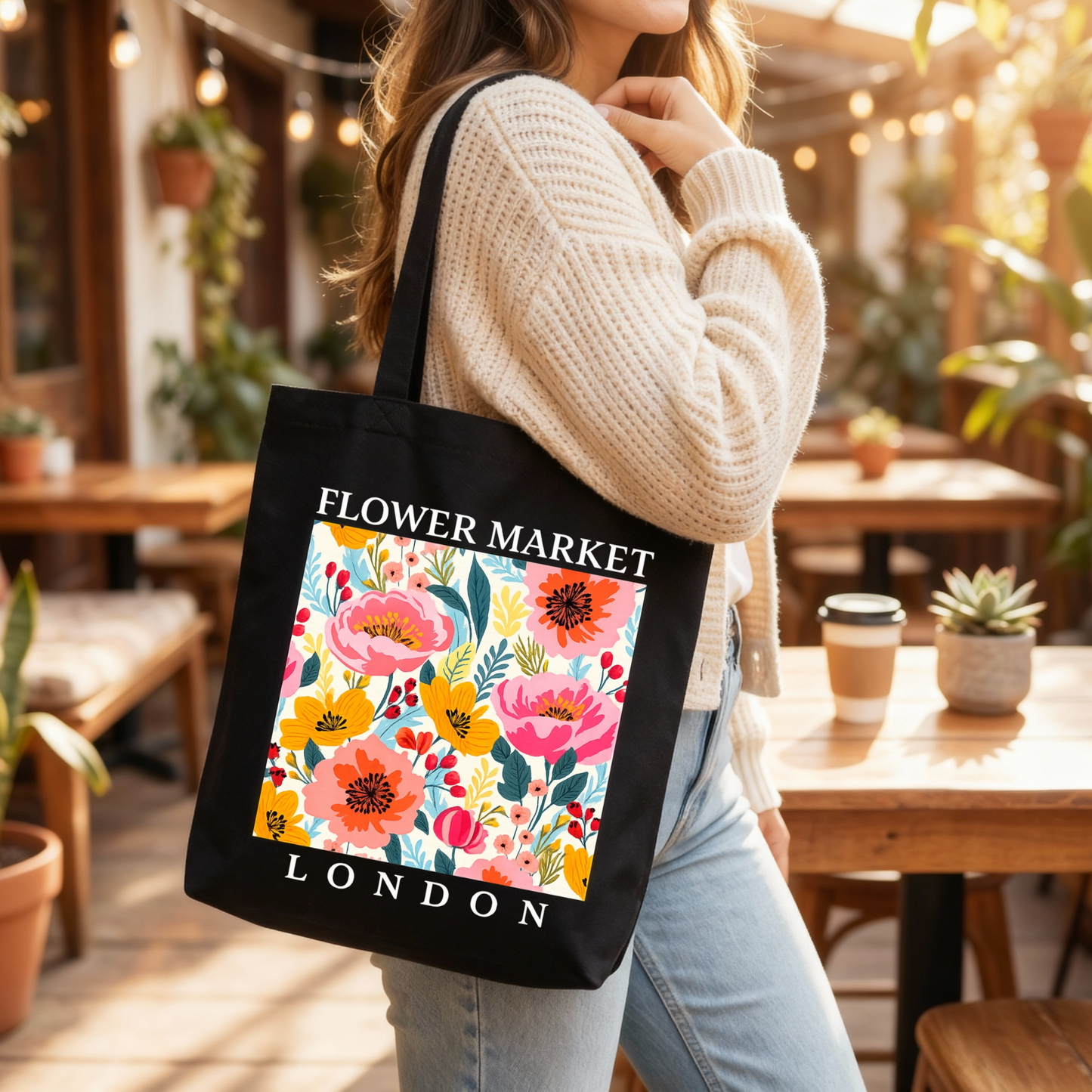 🌸 London Flower Market Tote Bag✨