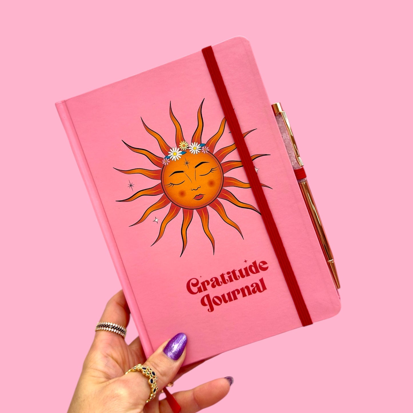 🌞💖 Gratitude Journal with Crystal Pen ✨