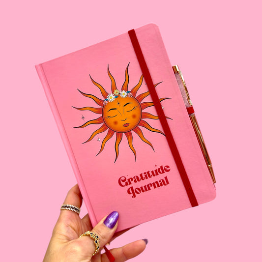 🌞💖 Gratitude Journal with Crystal Pen ✨