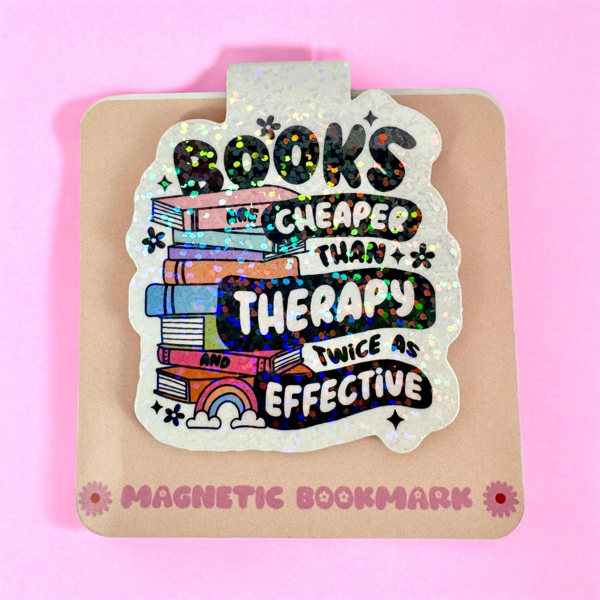 Books Cheaper than Therapy Magnetic Bookmark