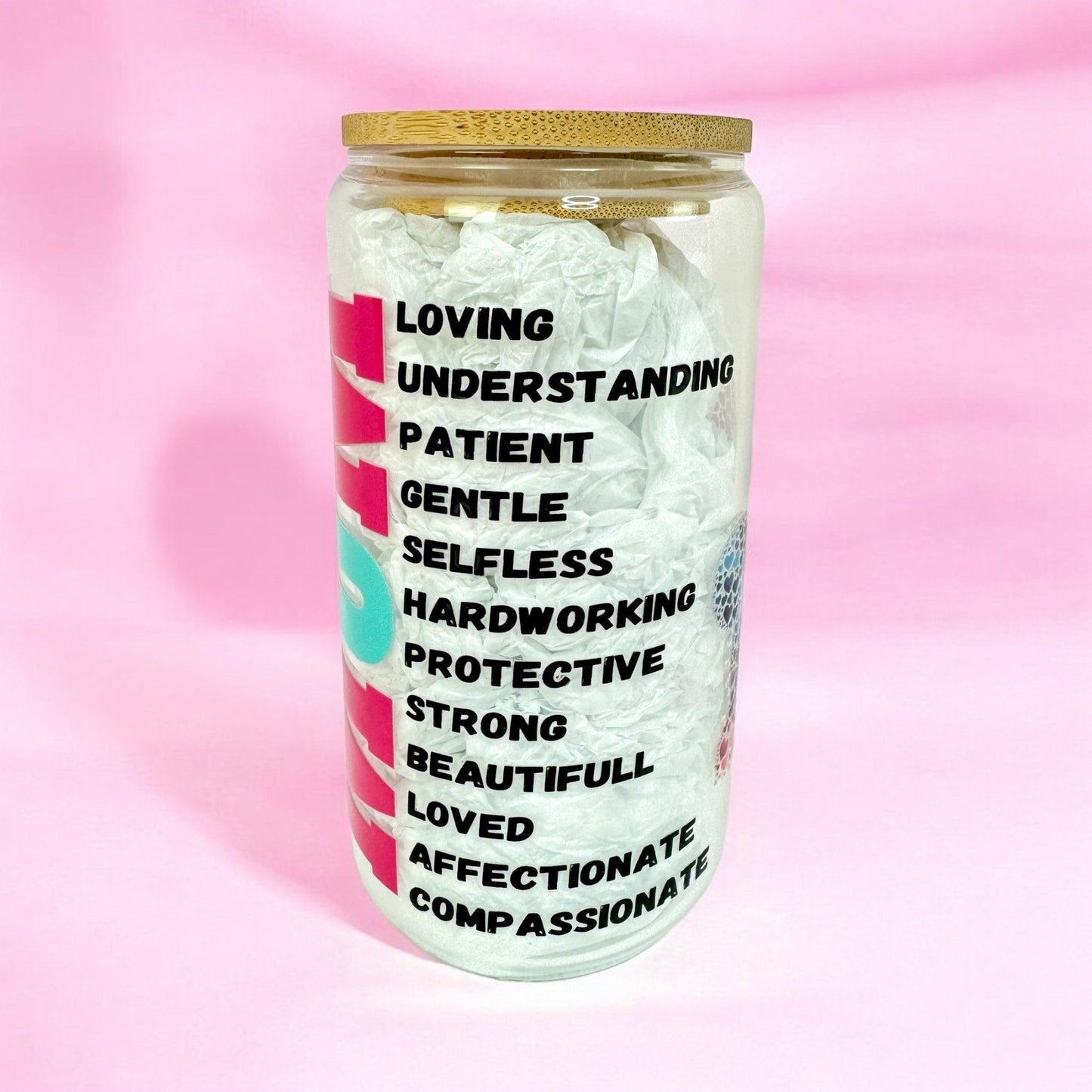 Mum Life 16oz (455ml) Iced Coffee Glass Cup