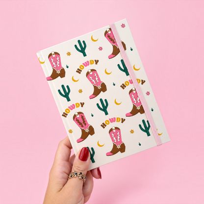 🤠 Howdy Cowgirl Journal & Sticker Sheet 🌵💗